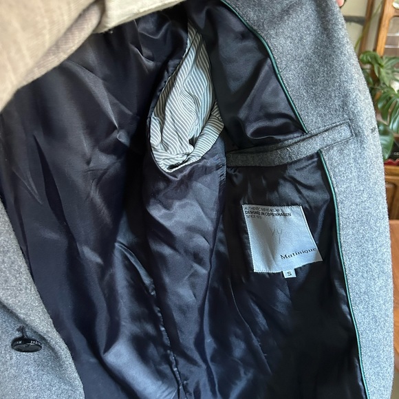 Matinique dark grey wool-blend men’s coat - Picture 14 of 14